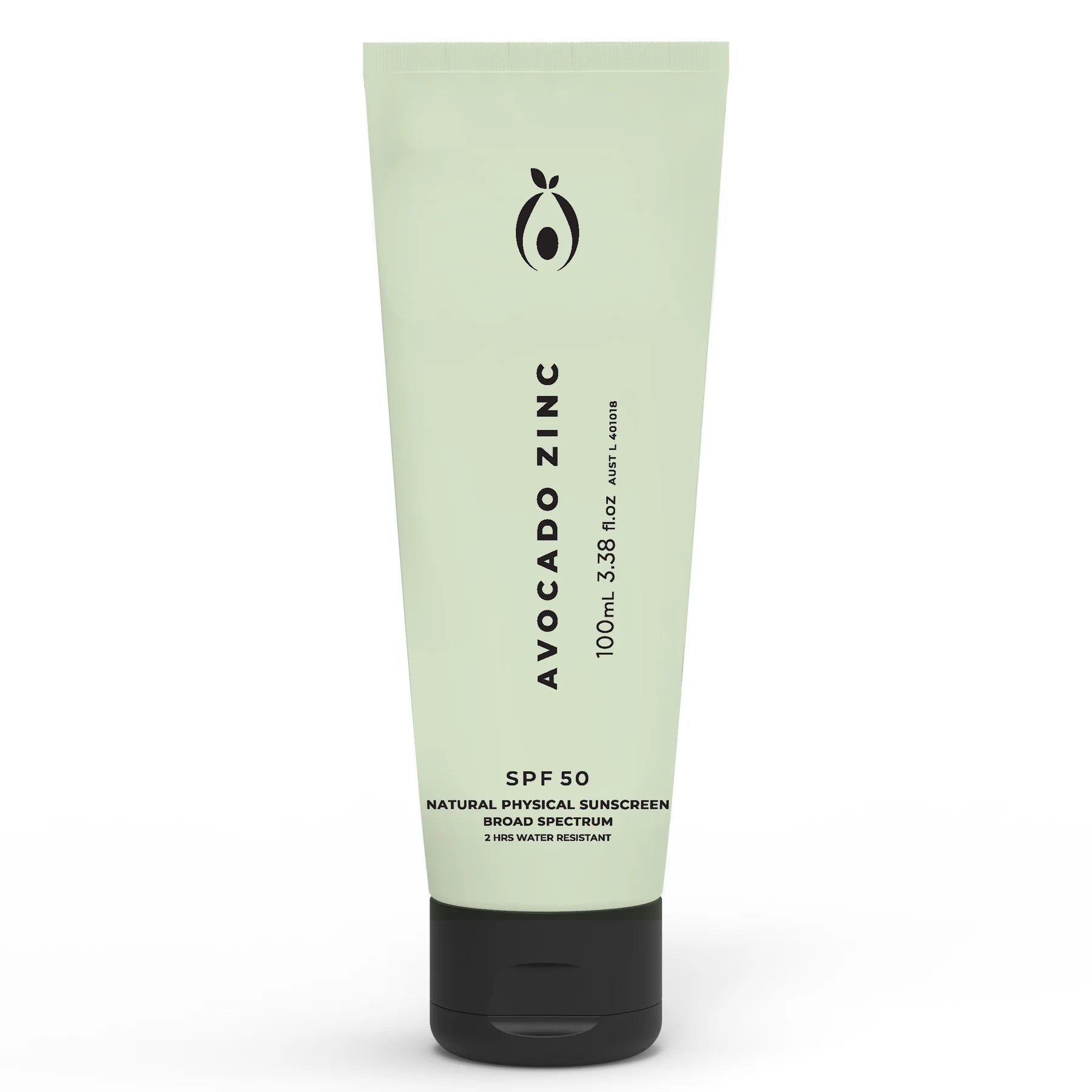 Avocado Zinc SPF 50 Natural Physical Sunscren 100ml - Melbourne Natural