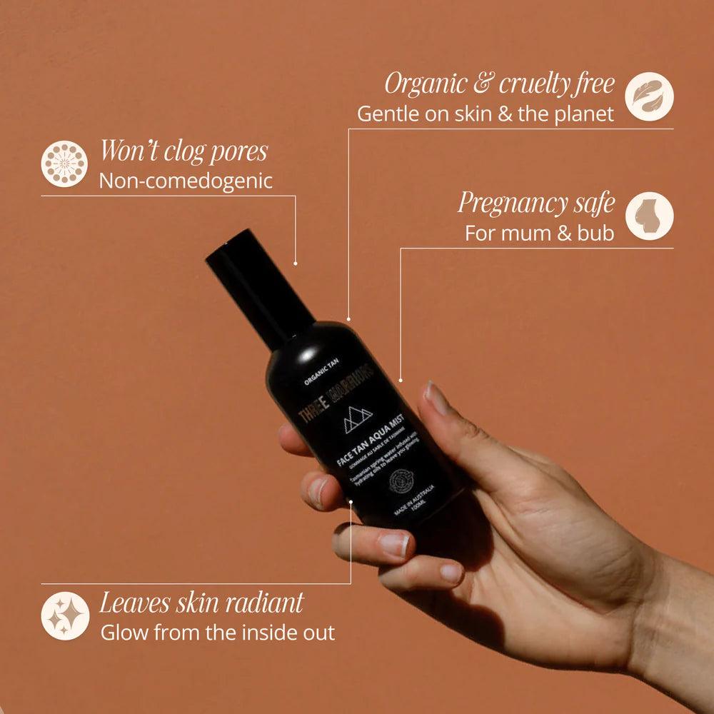 Three Warriors Face Tan Aqua Mist | 100ml - Melbourne Natural
