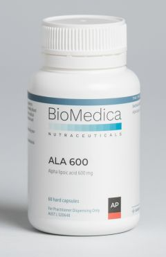 Biomedica ALA (Alpha Lopic Acid) 600 | 60 Capsules - Melbourne Natural